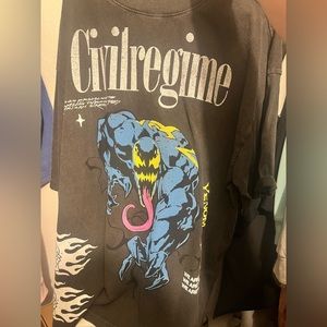Civil regimen x marvel venom tshirt vintage style oversized